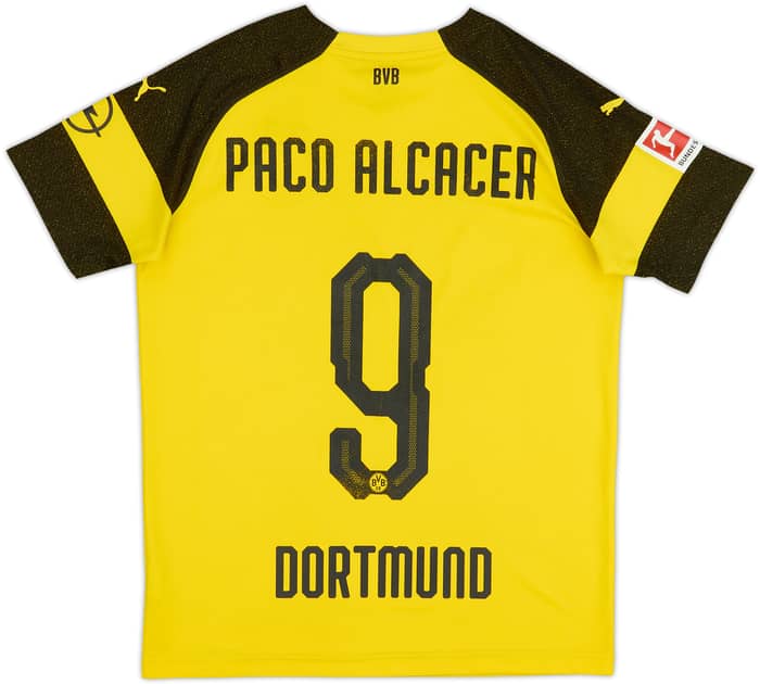 2018-19 Borussia Dortmund Home Shirt Paco Alcacer #9 - 6/10 - (XL.Boys)