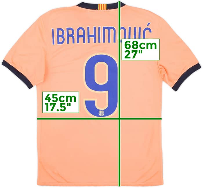 2009-10 Barcelona Away Shirt Ibrahimovic #9 - 9/10 - (S)