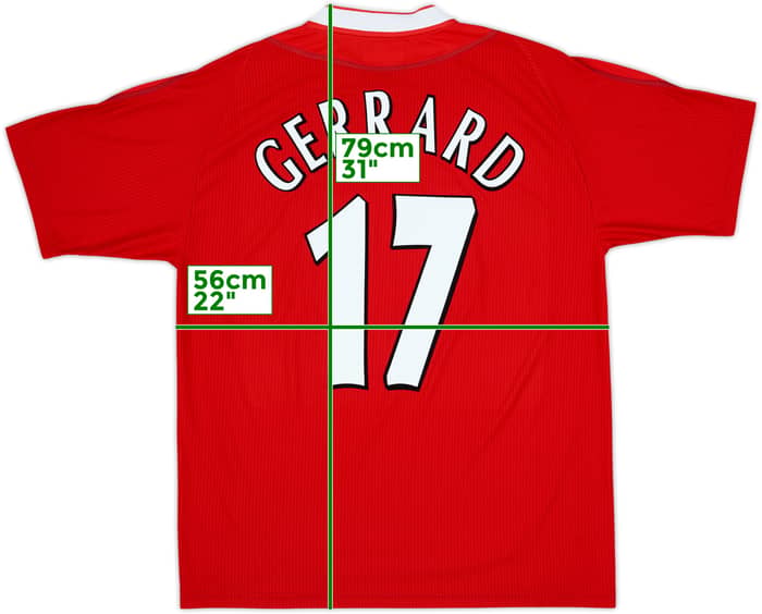 2002-04 Liverpool Home Shirt Gerrard #17 - 5/10 - (L)