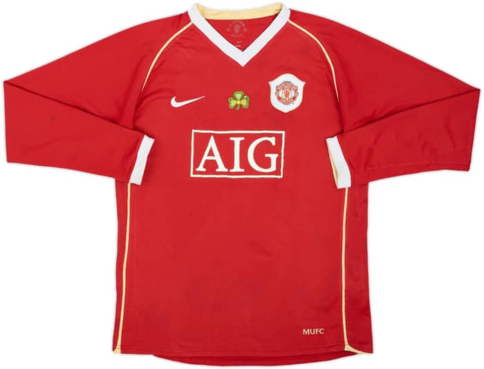 2006-07 Manchester United Home L/S Shirt Ronaldo #7 - 6/10 - (XL.Boys)