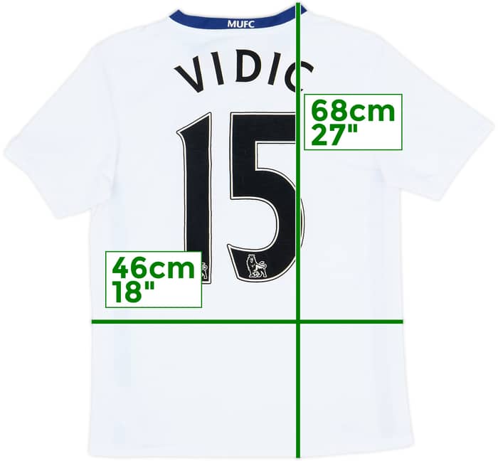 2008-10 Manchester United Away Shirt Vidic #15 - 8/10 - (XL.Boys)