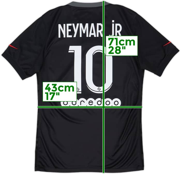 2021-22 Paris Saint-Germain Third Shirt Neymar Jr #10 - 8/10 - (S)