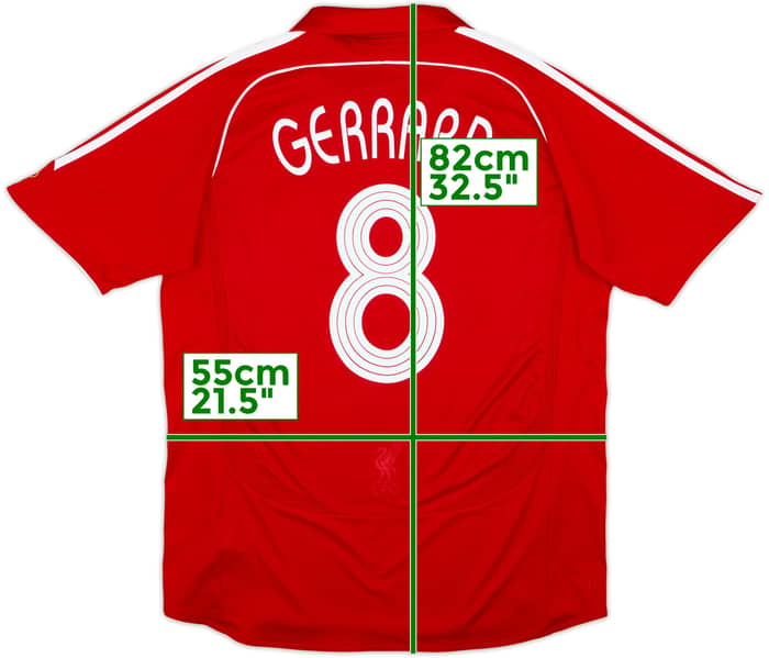 2006-08 Liverpool Home Shirt Gerrard #8 - 5/10 - (L)