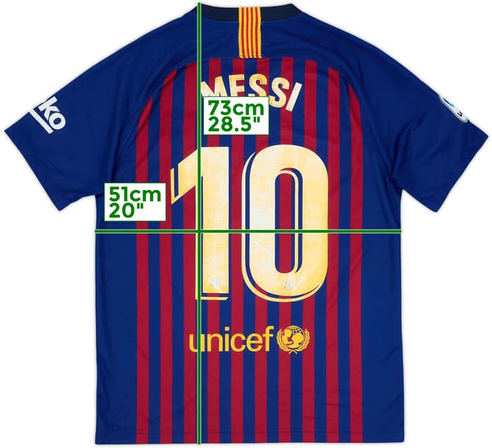 2018-19 Barcelona Home Shirt Messi #10 - 4/10 - (M)