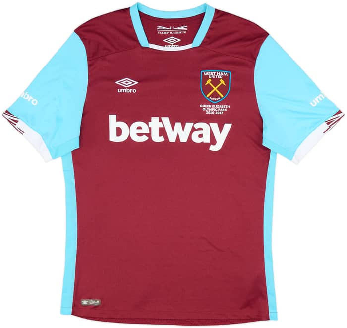2016-17 West Ham Home Shirt Noble #16 - 9/10 - (L)