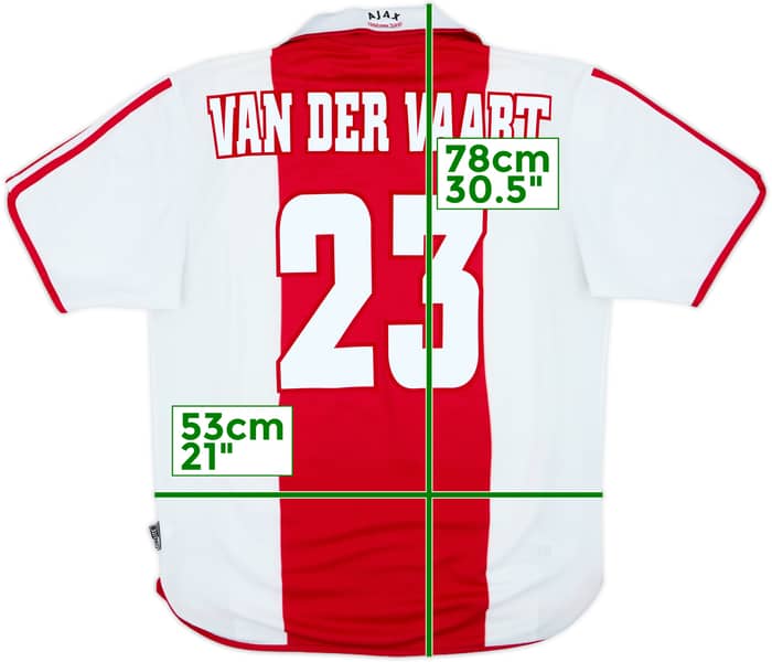 2000-01 Ajax Centenary Home Shirt Van Der Vaart #23 - 9/10 - (L)