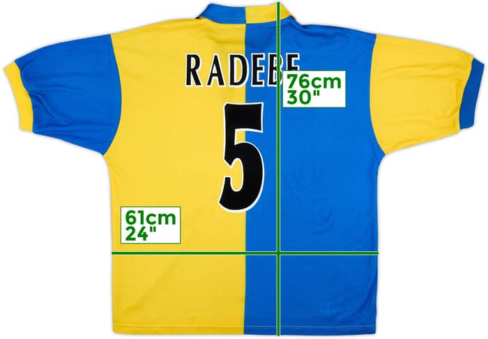 1997-99 Leeds United Away Shirt Radebe #5 - 6/10 - (L)