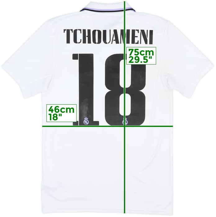 2022-23 Real Madrid Home Shirt Tchouameni #18 - 8/10 - (S)