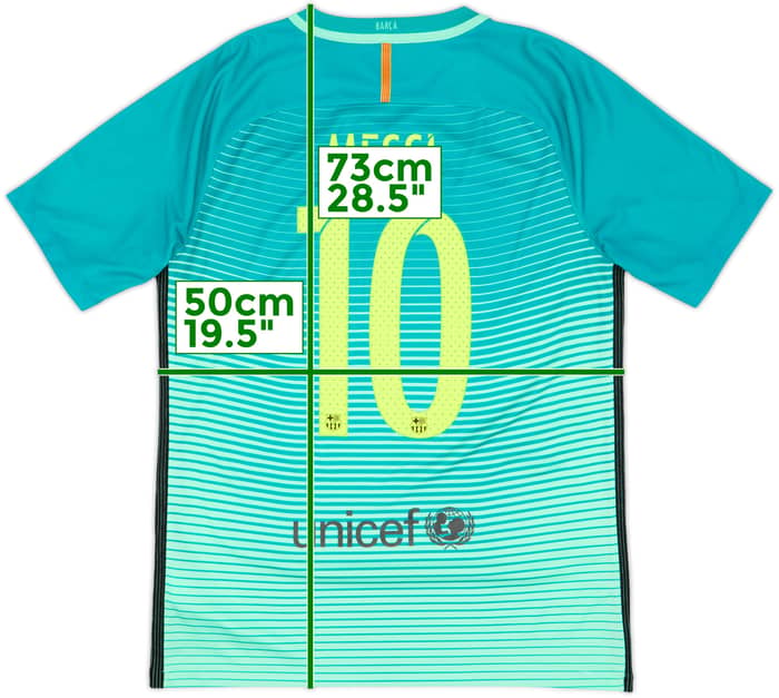2016-17 Barcelona Third Shirt Messi #10 - 6/10 - (M)