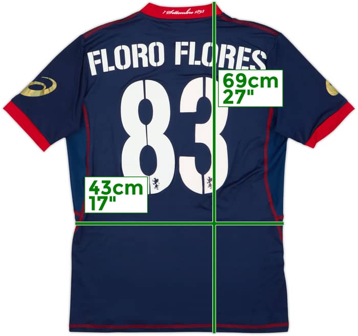2010-11 Genoa Third Shirt Floro Flores #83 - 7/10 - (L)