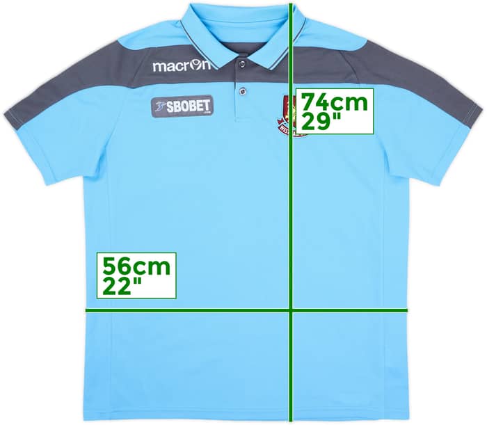 2012-13 West Ham Macron Polo Shirt - 8/10 - (L)