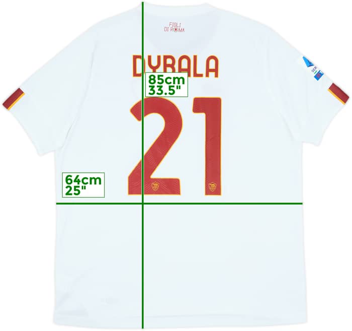 2022-23 Roma Away Shirt Dybala #21 - 10/10 - (XXL)