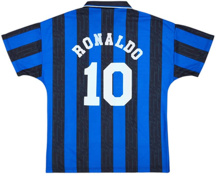 1996-97 Inter Milan Home Shirt Ronaldo #10 - 8/10 - (L)