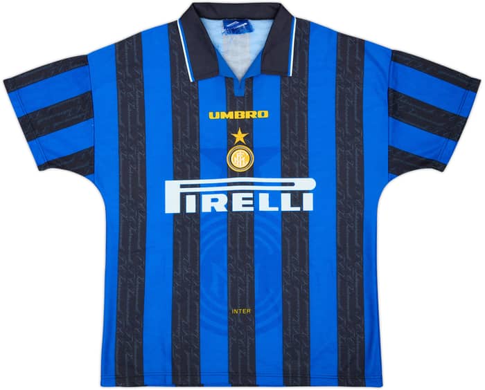 1996-97 Inter Milan Home Shirt Ronaldo #10 - 8/10 - (L)