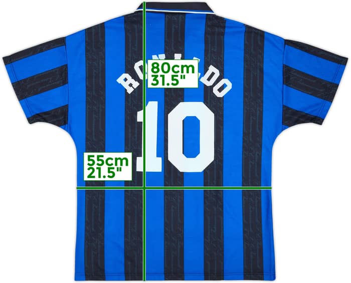 1996-97 Inter Milan Home Shirt Ronaldo #10 - 8/10 - (L)