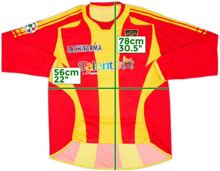 2006-07 Lecce Youth Match Issue Home L/S Shirt #13