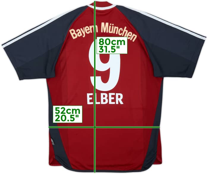 2001-02 Bayern Munich Home Shirt Elber #9 - 6/10 - (L)