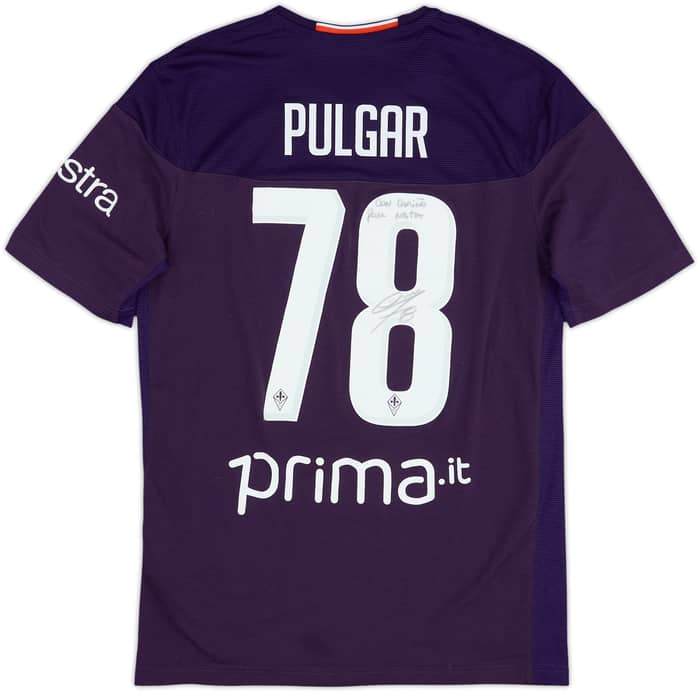 2019-20 Fiorentina 'Signed' Home Shirt Pulgar #78 - 8/10 - (M)