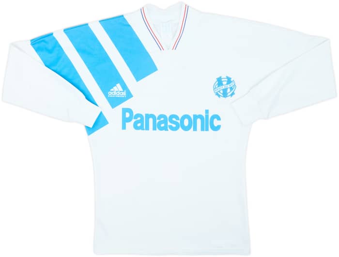 1991-92 Olympique Marseille Home L/S Shirt - 6/10 - (S)