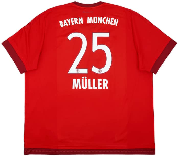 2015-16 Bayern Munich Home Shirt Muller #25 - 8/10 - (3XL)