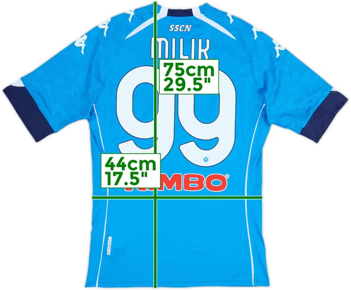 2020-21 Napoli Authentic Home Shirt Milik #99 - 5/10 - (L)