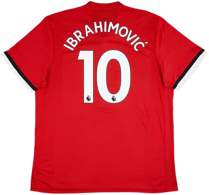 2017-18 Manchester United Authentic Home Shirt Ibrahimovic #10 - 7/10 - (XXL)