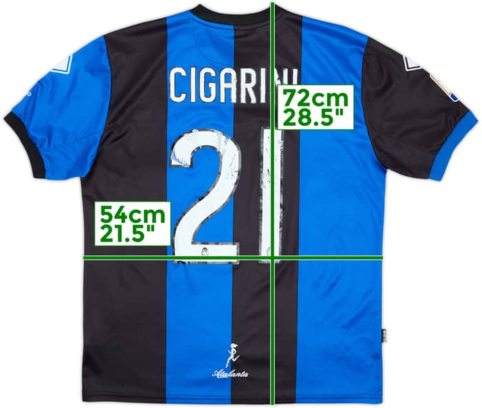 2011-12 Atalanta Signed Home Shirt Cigarini #21 - 5/10 - (L)