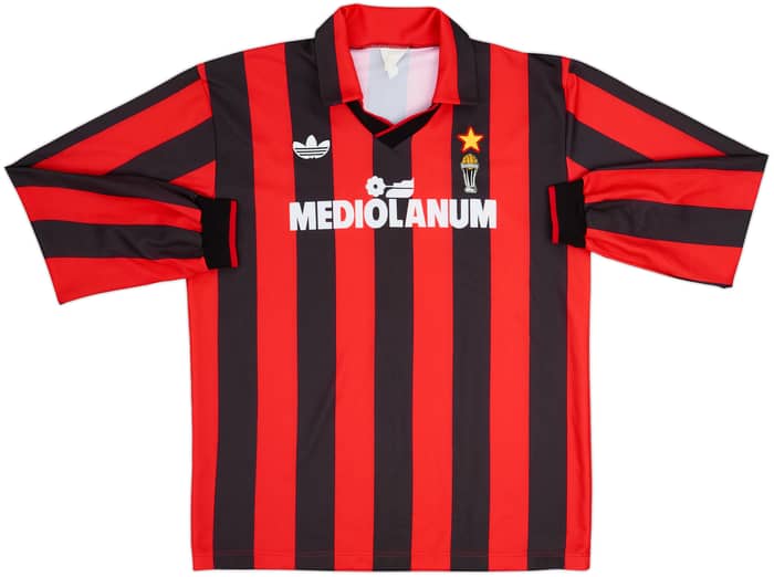1990-91 AC Milan Home L/S Shirt #3 - 6/10 - (L)
