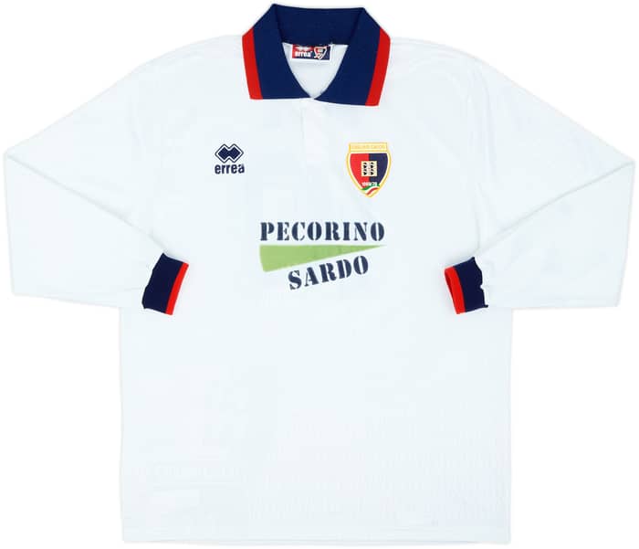1993-95 Cagliari Away L/S Shirt Pise #10 - 8/10 - (XL)