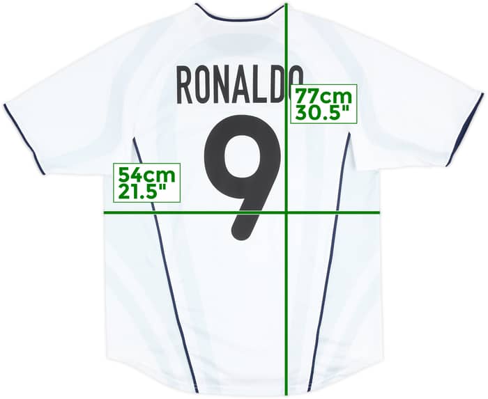 2001-02 Inter de Milán Camiseta Visitante Ronaldo #9 - 8/10 - (M)