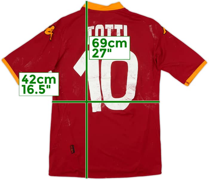 2007-08 Roma Home Shirt Totti #10 - 4/10 - (M)