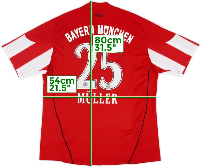 2010-11 Bayern Munich Home Shirt Muller #25 - 5/10 - (L)
