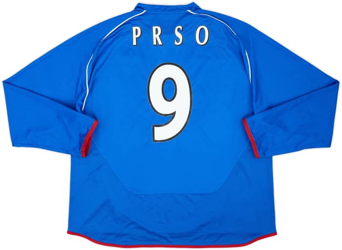 2005-06 Rangers Home L/S Shirt Prso #9 - 7/10 - (XXL)