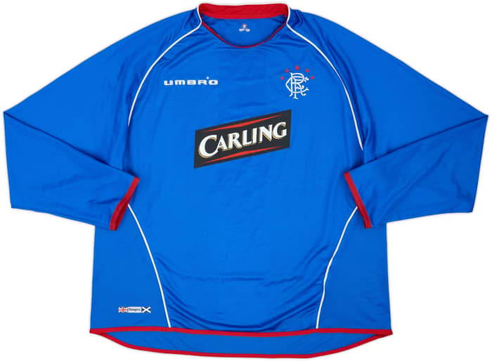 2005-06 Rangers Home L/S Shirt Prso #9 - 7/10 - (XXL)