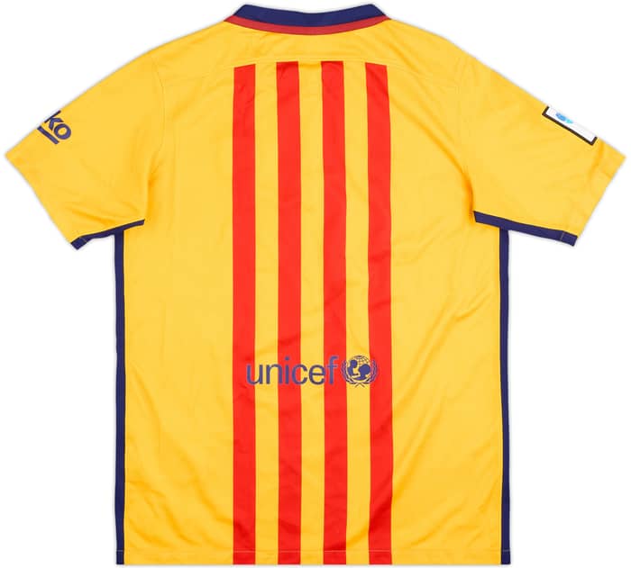 2015-16 Barcelona Away Shirt - 9/10 - (14-15 Years)