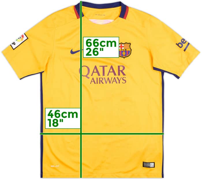 2015-16 Barcelona Away Shirt - 9/10 - (14-15 Years)