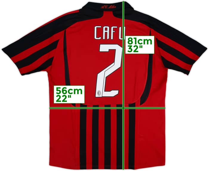 2007-08 AC Milan Home Shirt Cafu #2 - 5/10 - (L)