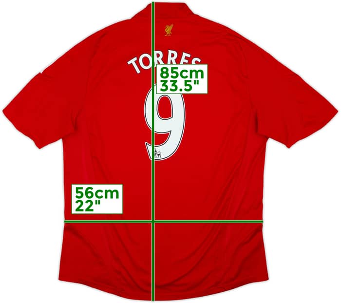 2008-10 Liverpool Home Shirt Torres #9 - 7/10 - (XL)