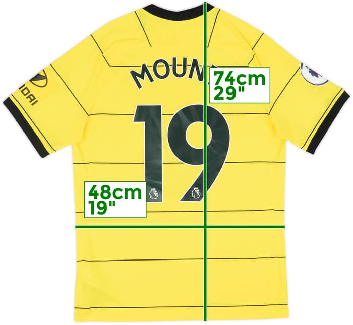 2021-22 Chelsea Away Shirt Mount #19 - 9/10 - (M)
