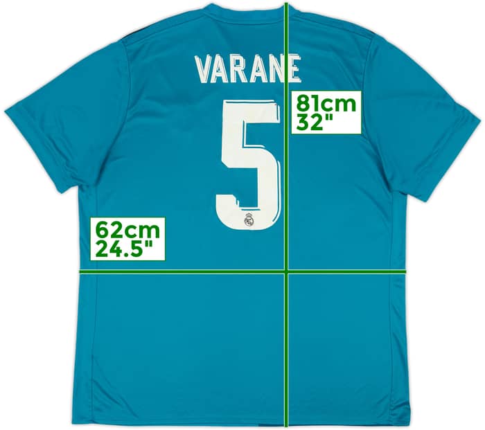 2017-18 Real Madrid Third Shirt Varane #5 - 4/10 - (XXL)