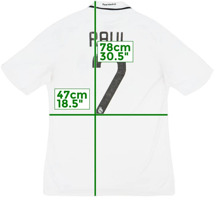 2008-09 Real Madrid Home Shirt Raul #7 - 6/10 - (M)