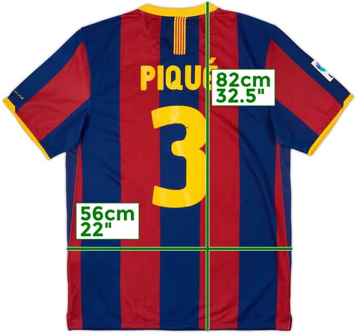 2010-11 Barcelona Home Shirt Pique #3 - 6/10 - (L)