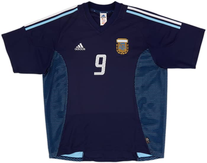 2002-04 Argentina Away Shirt Batistuta #9 - 10/10 - (XL)