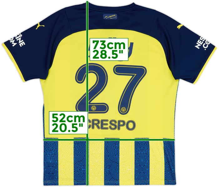 2021-22 Fenerbahce Home Shirt Crespo #27 - 9/10 - (L)