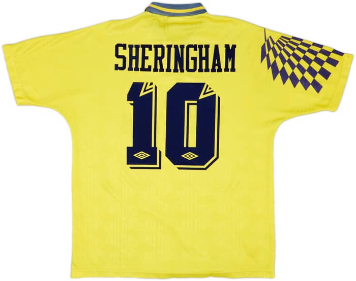 1991-95 Tottenham Away Shirt Sheringham #10 - 7/10 - (L)
