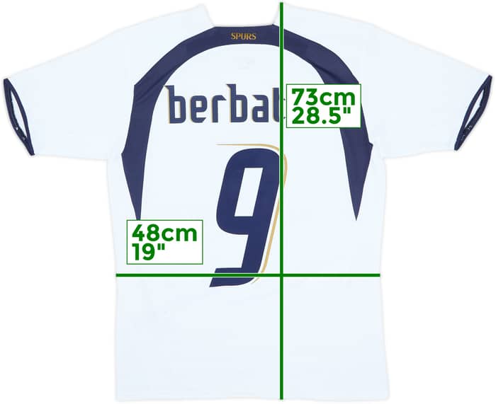 2006-07 Tottenham Home Shirt Berbatov #9 - 8/10 - (S)