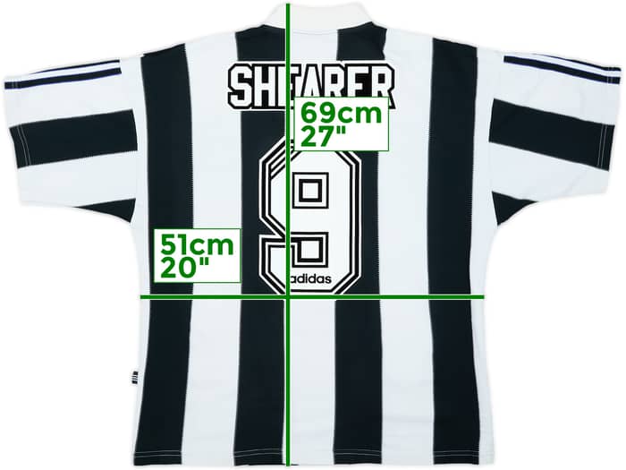 1995-97 Newcastle Home Shirt Shearer #9 - 6/10 - (M)