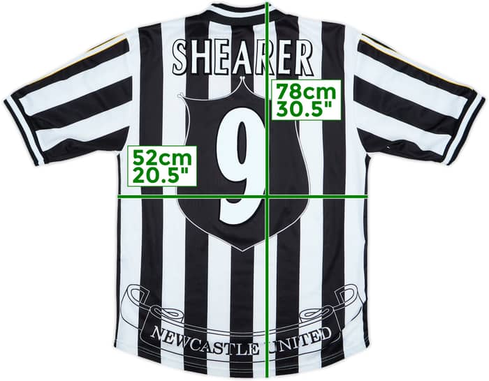 1997-99 Newcastle Home Shirt Shearer #9 - 9/10 - (M)