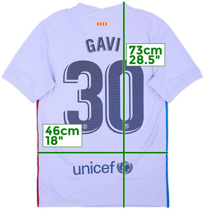 2021-22 Barcelona Away Shirt Gavi #30 - 8/10 - (S)