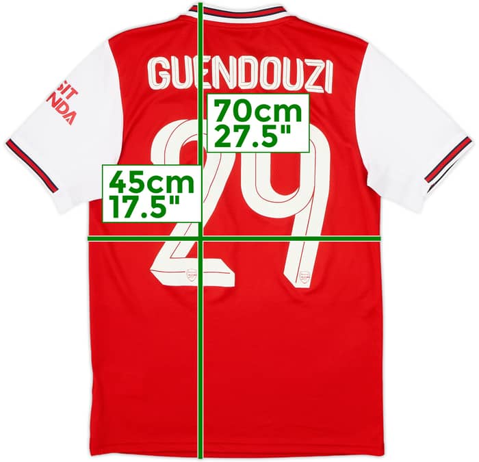 2019-20 Arsenal Home Shirt Guendouzi #29 - 10/10 - (S)
